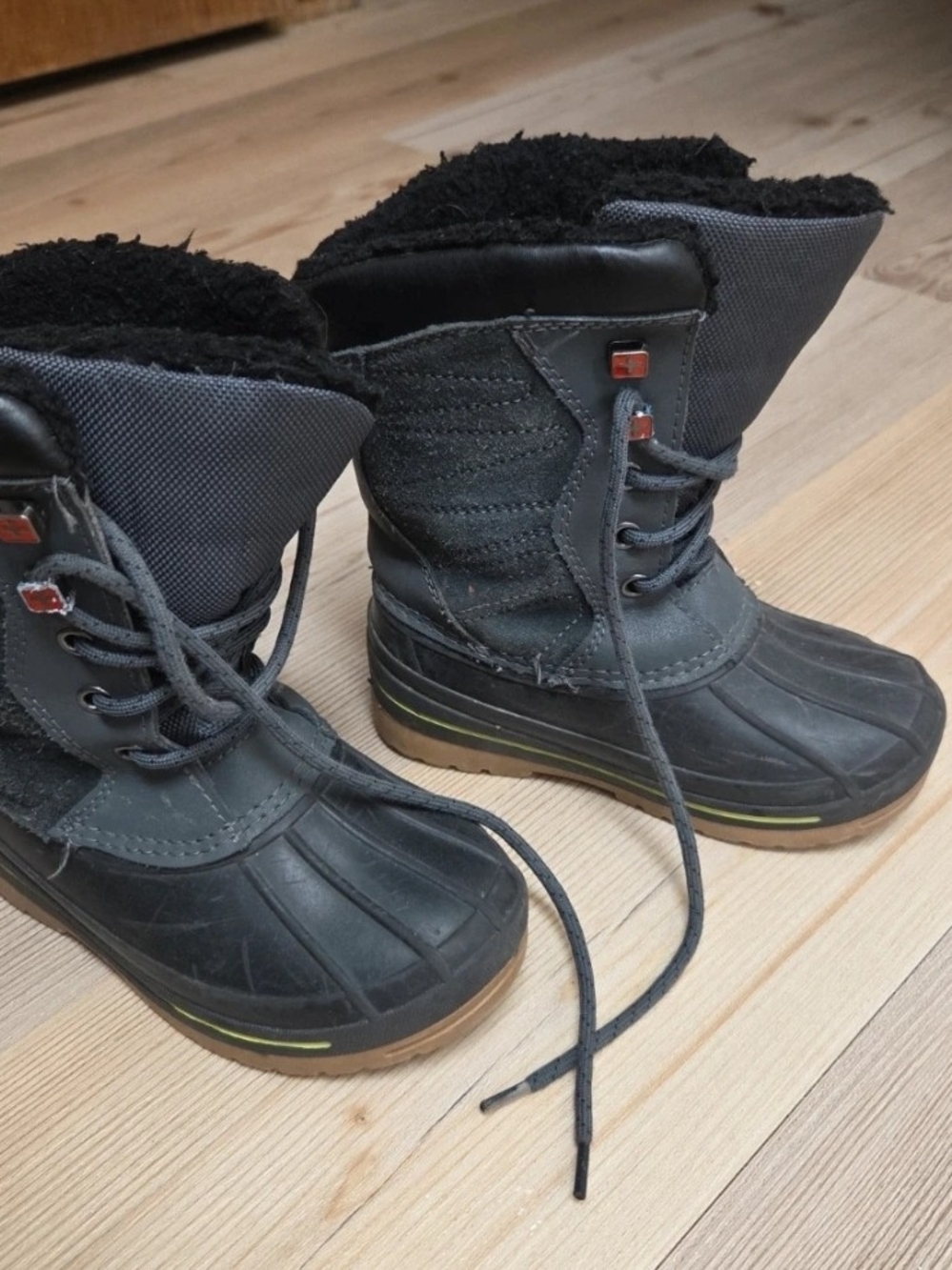 Kids Black Winter Snow Boots - Unbranded